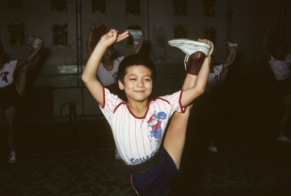 Boy at acrobat school, Beijing