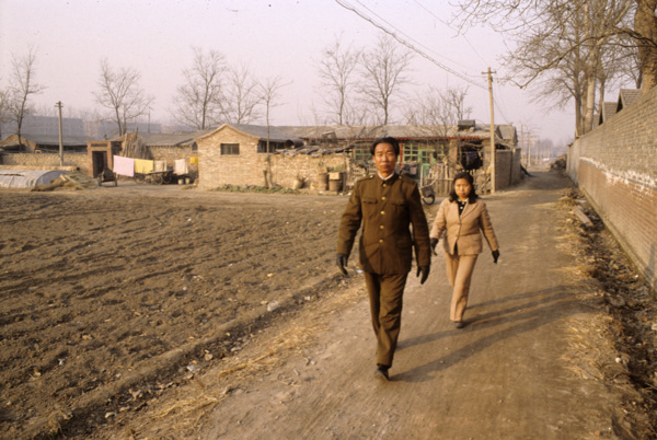 Man and woman in countryside