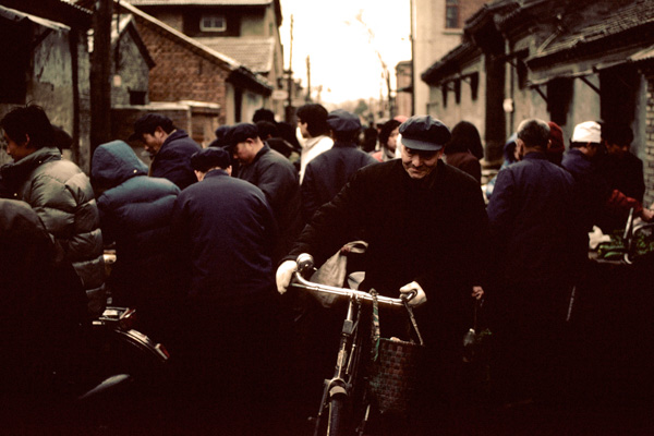 Man with bicycle