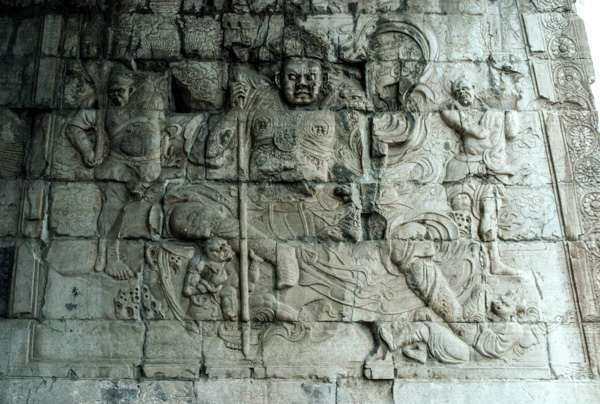 Tibettan Buddhist stone reliefs at the Cloud Terrace