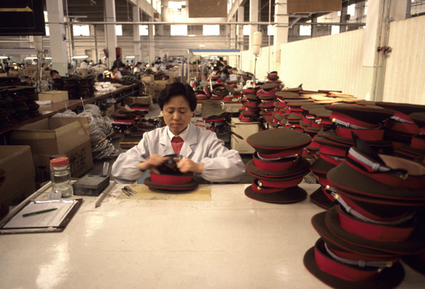 PLA factory makes uniforms