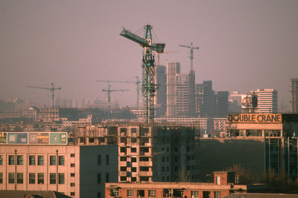 Construction cranes, Beijing, China