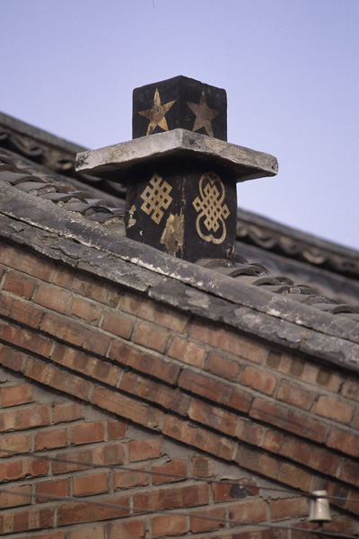 Chimney on rural home, China