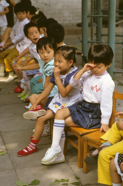 Children at playground, kindergarten