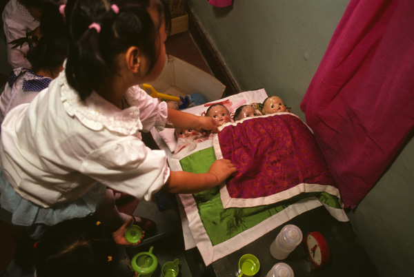 Child playing at kindergarten