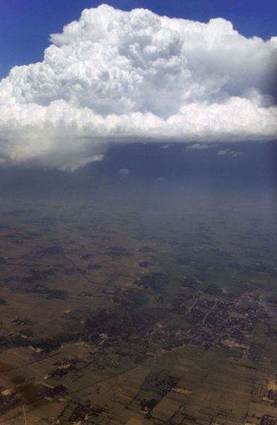 Smog, aerial view