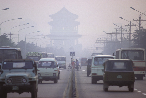 Smog and Qianmen, Beijing