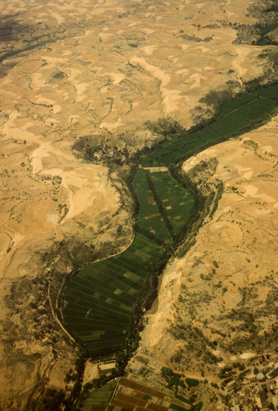 Aerial shot of Ordos Desert