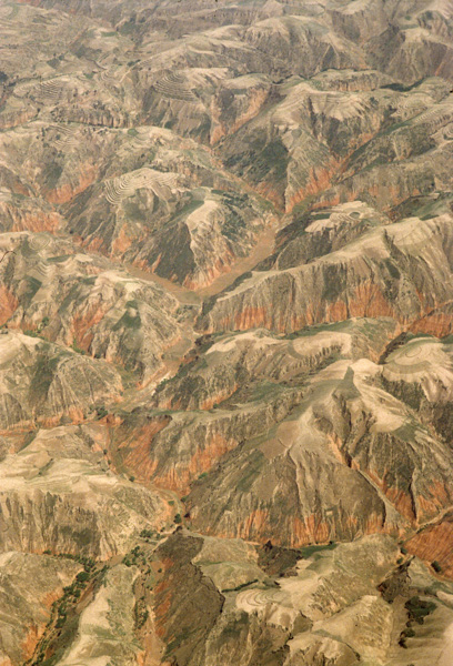Aerial view of Shaanxi province, China