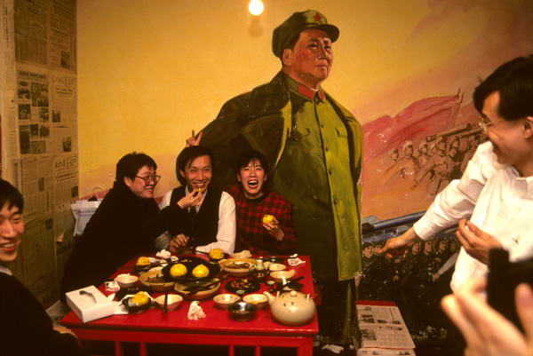 Patrons at Mao restaurant