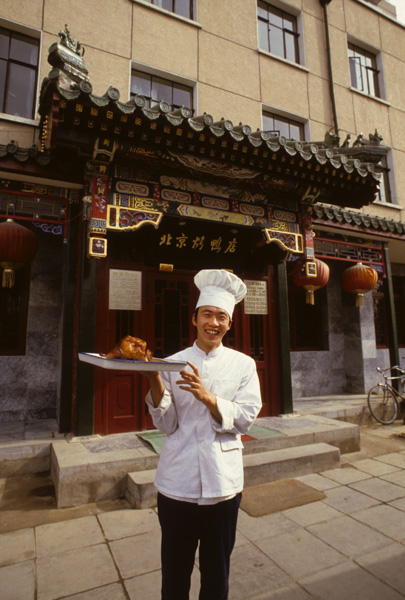 Chinese chef with Peking duck