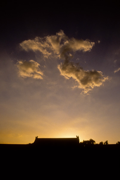 Sunset behind roof, Forbidden City