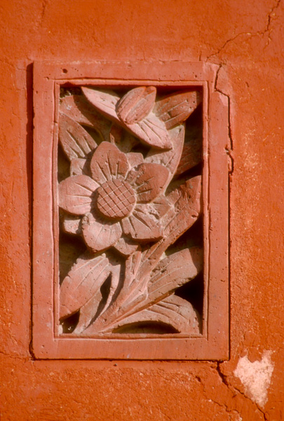 Flower Brick in Wall