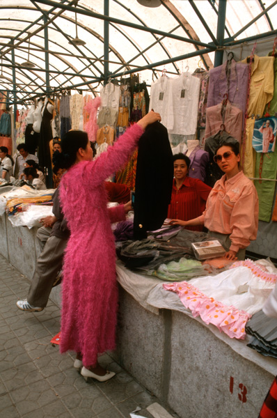 Clothing market, China