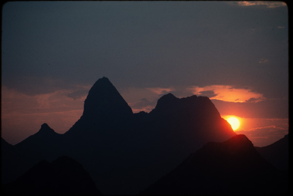 Hills and sunset, Guilin, China