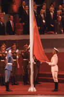 Raising the Chinese Flag in Hong Kong
