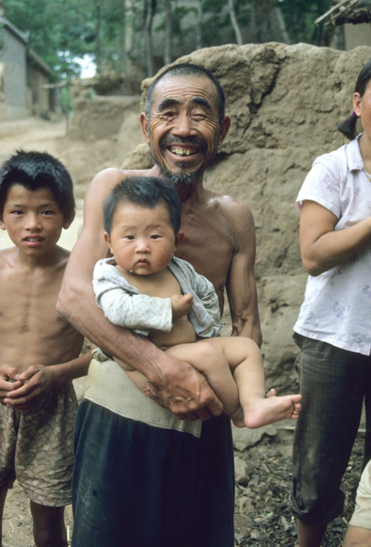 Man and child, Henan