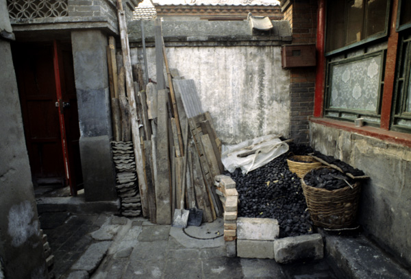 Coal supply in courtyard home, Beijing