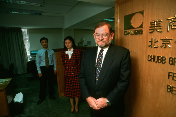 Foreign businessman and his staff, Beijing.