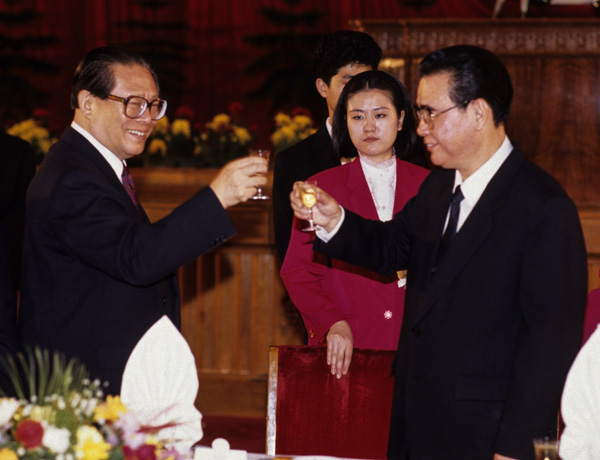 Jiang Zemin and Li Peng