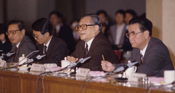 Jiang Zemin and Li Peng