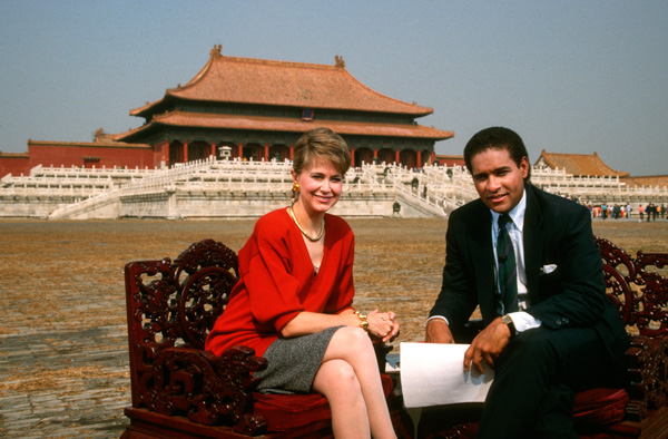 NBC anchors at Forbidden City, Beijing, China