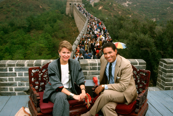 NBC anchors at the Great Wall, Beijing, China