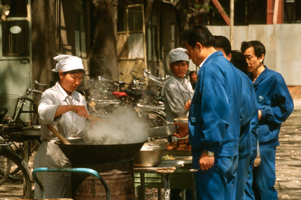 Workers at state-run factory, Beijing