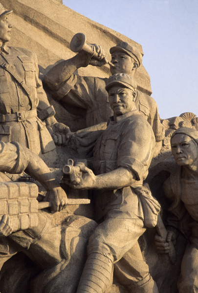 Statue honoring military, Tiananmen Square