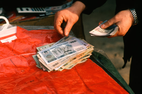Money counted, Beijing