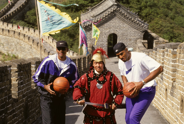 NBA players on Great Wall