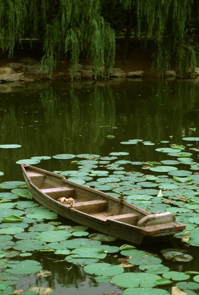 Boat and pond, Zhongshan Park, Beijing