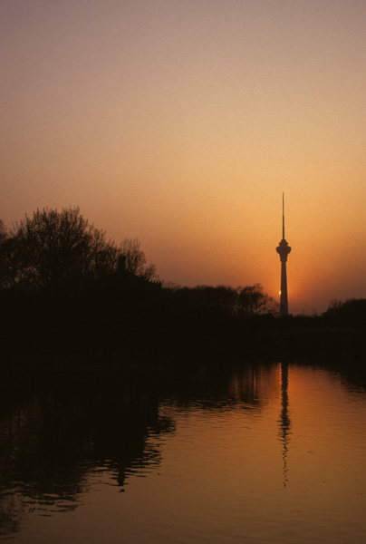 Sunset and television tower, Beijing