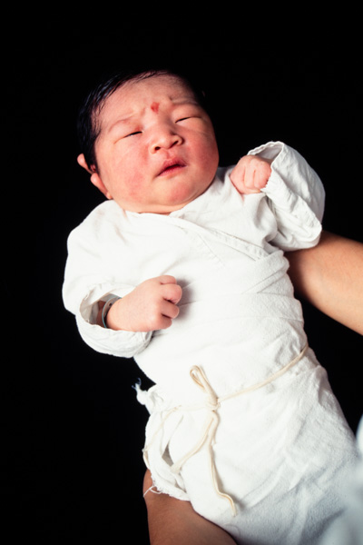 Newborn baby girl, Beijing, China