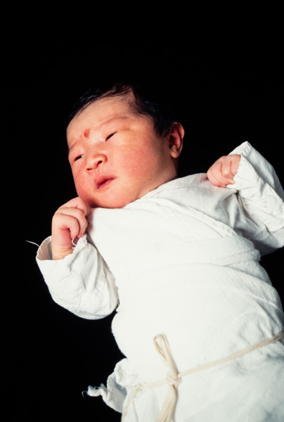 Newborn baby girl, Beijing, China