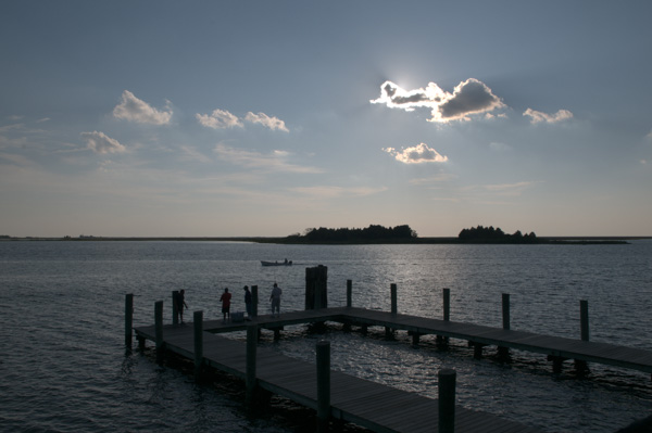Fishing from the Dock in Crisfield, Maryland