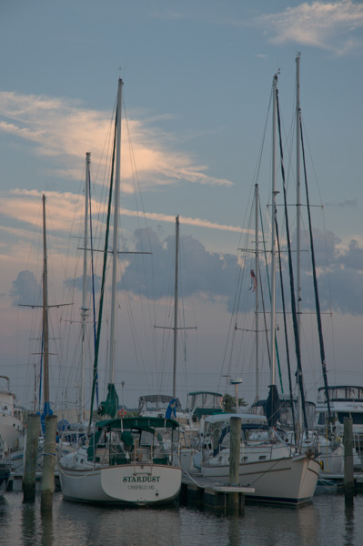 Sailboats and Clouds, Crisfield, Maryland