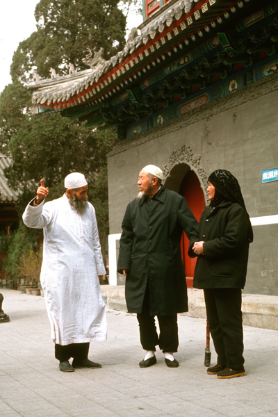 Muslims at Niujie Mosque, Beijing, China