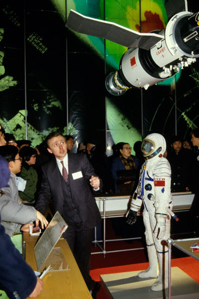 Russian display at space fair