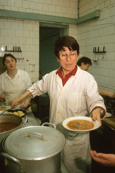 Russian cook at restaurant, Harbin