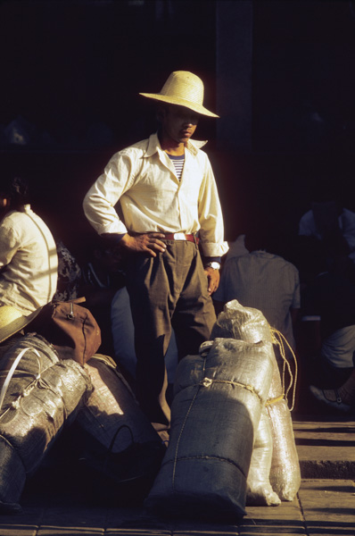 Traveler with bags