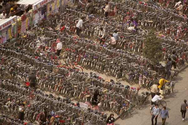 Bicycle parking lot, Shenyang
