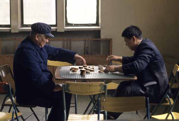 Workers in recreation room
