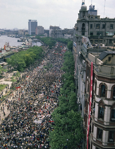 Pro-democracy protest, Shanghai Bund