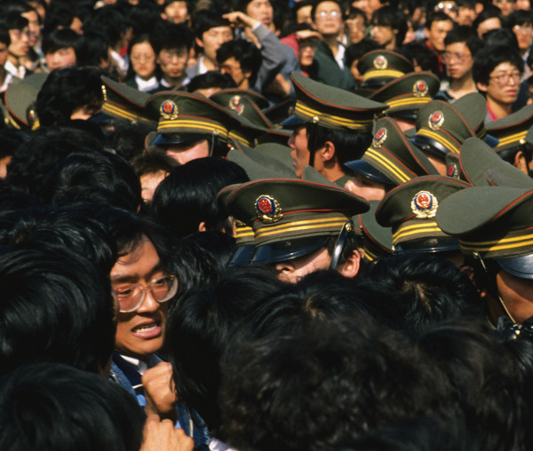 Police and protesters