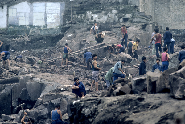 Workers on construction site