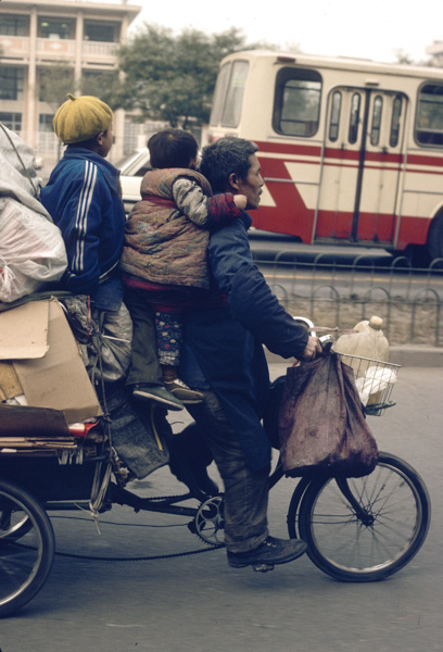 Man with children