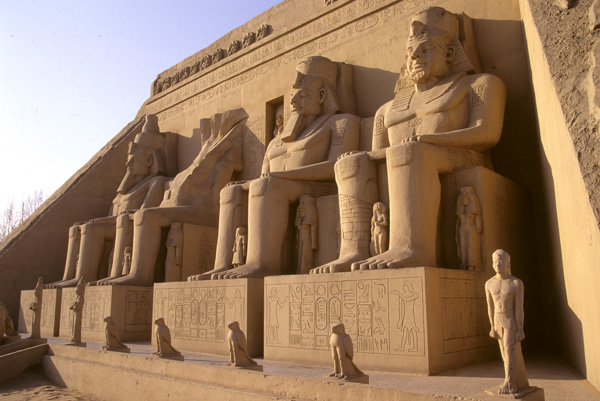 Model of Egyptian temple, World Park