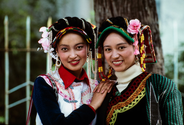 Yi minority performers, Xichang, China