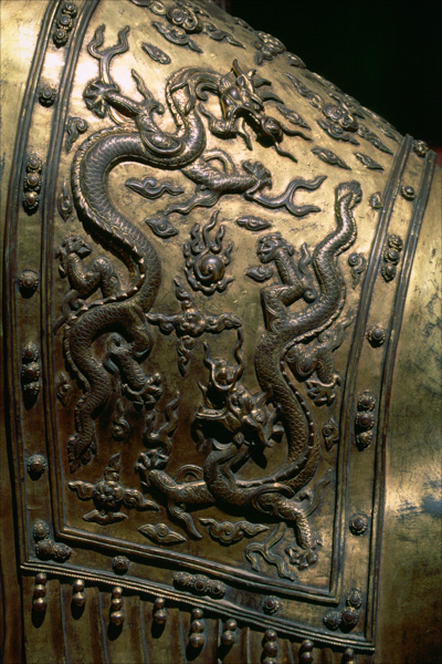 Saddle on bronze elephant, Beijing